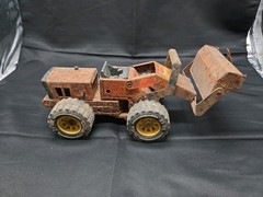 Vintage Orange Tonka Truck Loader for Parts Or Repair Pressed Steel Toy 1970s