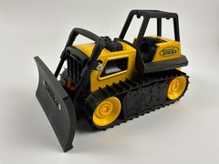 Hasbro 2012 Tonka Yellow Plastic Metal Bulldozer M-7461 Construction Toy Truck