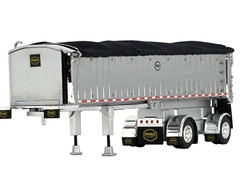 1/64 DCP CHROME MAC SPREAD AXLE DUMP TRAILER W/ BLACK TARP