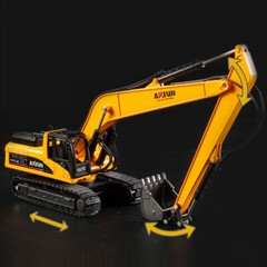 1:50 Excavator Construction Vehicle Diecast Digger Truck Toys for Boys Yellow