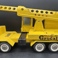 Vintage 60’s Buddy L Warner & Swasey Gradall Excavator Truck Pressed Steel Rare