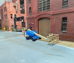 1/87 HO Scale Custom Built Genie Telescoping Boom Lift. 3D Printed Resin Model