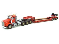Kenworth T800W Rogers 4-Axle Flip Lowboy – Red WSI Sword 1:50 Scale #34-2024 New