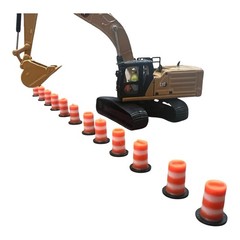 Scale Model Traffic Safety Drum Scale Model 1/64 12 Pack
