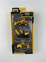 CAT Includes Wheel Loader Excavator and Steam Roller Construction Vehicle Toy 3+