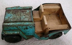 VINTAGE 1960’s TONKA JEEP PRESSED STEEL AQUA BLUE Old Rare 1960s truck