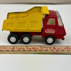 Vintage 1960s TONKA DUMP TRUCK 5″ Pressed Steel Red Cab Yellow 55040 Mound, MINN