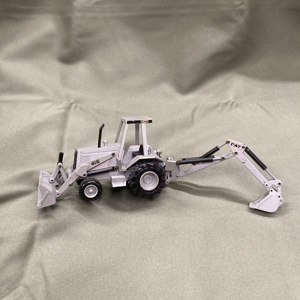 NZG #285 CAT Caterpillar 416 Backhoe Loader – 1:50 – Silver Limited Edition