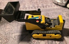 Vintage Tonka Yellow USA Diecast Metal Front End Loader Bulldozer And Trailer
