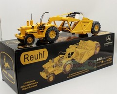 New 1:24 Scale John Deere 840 Diesel with 400 Scraper – Reuhl Model JD840/400