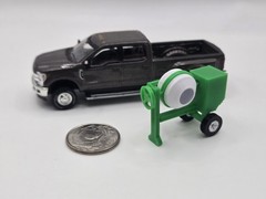 1/64 Scale Posable 12CF Concrete Cement Mixer in Green