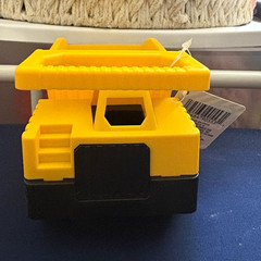 Turbo Wheels Yellow & Black Plastic Dump Truck Construction Vehicle Toy 2+