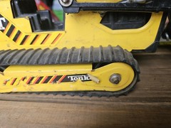 Vintage 1960s/70s Tonka Trencher Backhoe Loader Yellow Pressed Steel Toy