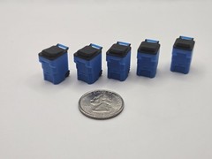 1/64 Scale Trash Bins *5 Pack* in Blue