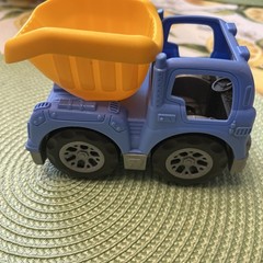 Blue & Yellow Plastic Dump Truck Construction Vehicle Toy Gray & Black Accents