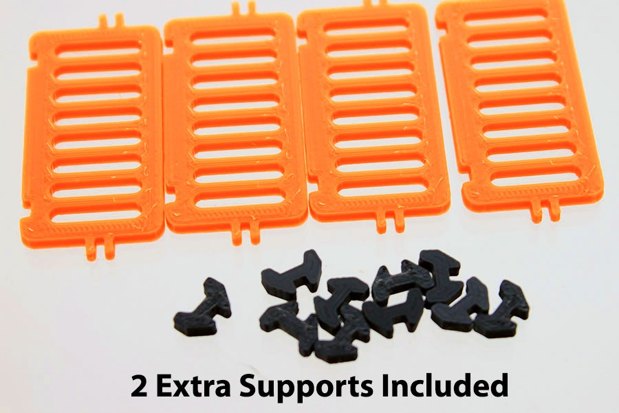 3D to Scale 50-103-OR 1:50 Orange Plastic Pedestrian Barricades (Pack of 4)