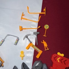 Construction TRUCKS road Work Machine Crane Steamroller Digger Home Depot 46 Pc