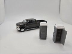 *2 pack* 1:64 scale porta-potty diorama accessory gray with white top *2 pack*