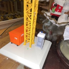 XCMG Tower Crane Diecast Metal Construction Model 1:50 Yellow w/ Stand