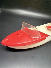 1960 ‘s Andy Gard Plastic 8″ Red And White Motorboat Outboard Motor Tonka