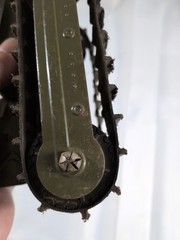 Vintage 1960s Structo Green U.S. Army Engineers Bulldozer Pressed Steel Toy Rare