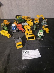 Lot Of 18 Farm And Construction Die-cast And Plastic Equiptment Various scales