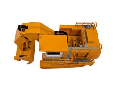 1/50 Demag H135S Mining Front Shovel – Yellow – Conrad Diecast Model #2772