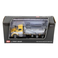 First Gear DCP 1/64 Yellow, White & Chrome Kenworth T880 Rogue Dump 60-1416