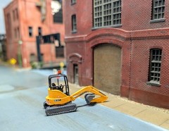 1/87 HO Scale Custom Built Kubota Mini Excavator. 3D Printed Resin Model