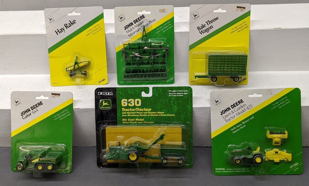Ertl ERTL 1:64 Die-Cast John Deere Farm Equipment Assortment (6) MT