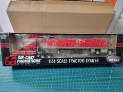 DCP 1:64 S&T Trucking Inc Red Peterbilt Tractor Trailer Used Box