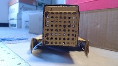 1960’s Tonka Pressed Steel Trencher Mound MN USA Yellow Junkyard 7.25″ Long