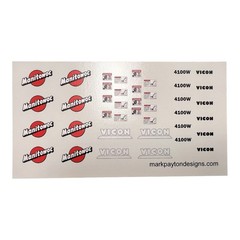 4100W Manitowoc Crawler Crane Decal Kit «Water Slide Transparent»