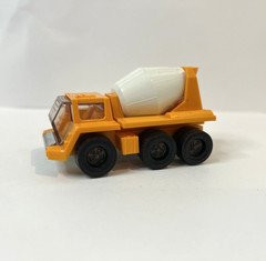 VINTAGE TONKA SMALL CEMENT MIXER TRUCK PLASTIC & METAL ORANGE & WHITE