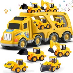 Veslier Construction Carrier Truck Toy for Kids Ages 3-6