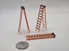 1/50 Scale Posable 10′ Step Ladder *3 Pack*