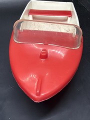1960 ‘s Andy Gard Plastic 8″ Red And White Motorboat No Outboard Motor Tonka