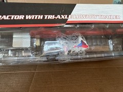 First Gear Peterbilt 367 with Talbert Lowboy White & Black 1:50 Scale 50-3349