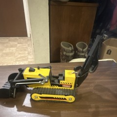 Tonka Excavator Construction Vehicle Yellow Black Plastic Metal Toy