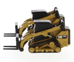 1:64 DIECAST MASTERS CATERPILLAR CAT 272D2 & 297D2 SKIDSTEER Set w/Attachments