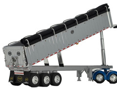 1/64 DCP SILVER MAC TRI AXLE END DUMP TRAILER W/ BLACK TARP