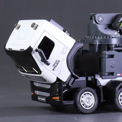 1:50 Concrete Pump Truck Model Toy Construction Vehicle Diecast Toy Car Grey