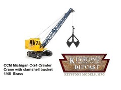 CCM Michigan C-24 Crawler Crane clamshell bucket 1/48 Brass NIB Released: 2010