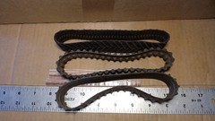 3 Dozer Crawler Tracks Rubber 7″ Long X 1″ to 1.25″ Wide Junkyard parts