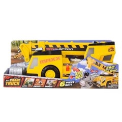 Maxx Action 3-N-1 Crane Truck – Large Construction Toy Vehicle with Joystick