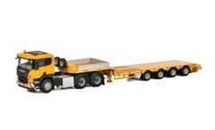 WSI 04-2003 Scania P5 6×5 Semi 4X Lowloader – Yellow 1/50 Die-cast MIB