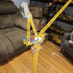 XCMG Tower Crane Diecast Metal Construction Model 1:50 Yellow w/ Stand
