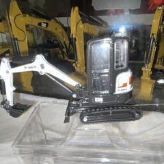 Bobcat E35 Mini Excavator Diecast Construction Equipment Model White Orange