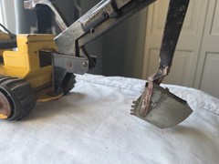 Vintage 1960s Tonka T-6 Trencher Pressed Steel Construction Toy Crawler Yellow