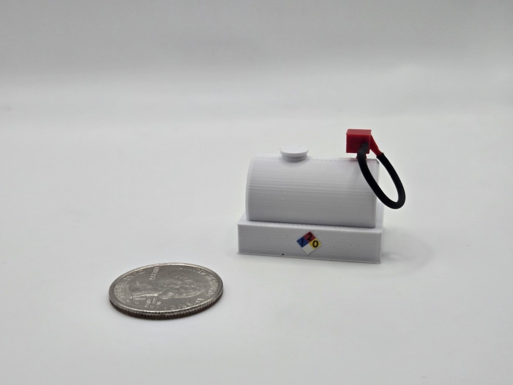 1/64 Scale 800 Gallon Diesel Tank In White